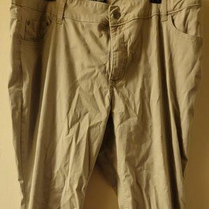Woman's Tan Riders Lee Midrise Boot Cut Pants